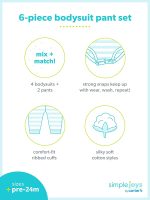 Simple Joys by Carter's Baby Boys' 6-Piece Bodysuits (Short and Long Sleeve) and Pants Set - Image 4